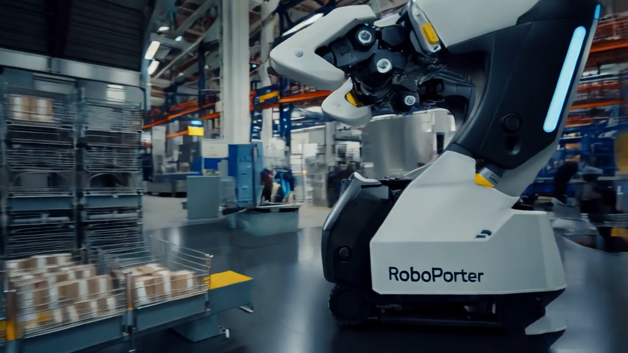 RoboPorter robot in warehouse environment
